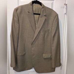 Lauren Ralph Lauren Tan Herringbone Check Blazer | Men’s 46R Sport Coat